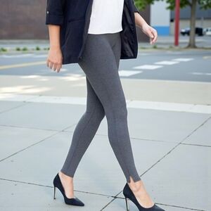 Spanx Womens Ankle Length Ponte Leggings Gray Heather Charcoal 20262R size MED